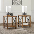Set of 2 Middlebrook Kujawa 18-Inch X-Side Accent Tables