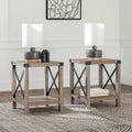 Set of 2 Middlebrook Kujawa 18-Inch X-Side Accent Tables