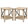Set of 2 Middlebrook Kujawa 18-Inch X-Side Accent Tables
