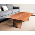 Rustic Brown Live Edge Coffee Table Made from 31" Mango Wood