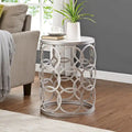 FirsTime & Co. Gilded Circles Iron Table - 16.75 x 16.75 x 22 in, American Design