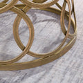 FirsTime & Co. Gilded Circles Iron Table - 16.75 x 16.75 x 22 in, American Design