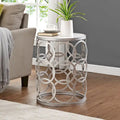 FirsTime & Co. Gilded Circles Iron Table - 16.75 x 16.75 x 22 in, American Design