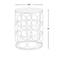 FirsTime & Co. Gilded Circles Iron Table - 16.75 x 16.75 x 22 in, American Design