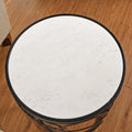 FirsTime & Co. Gilded Circles Iron Table - 16.75 x 16.75 x 22 in, American Design