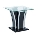 Furniture of America del Rio Contemporary Glass Top 2-Piece Accent Table Set