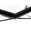 Malibu 22 Modern Octagonal Coffee Table with Tempered Glass Top and Durable Metal Geometric Base for Living Room or Office