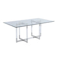 5-Piece Dining Set with Glass and Acrylic Design