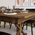 9' x 40" Rustic Solid Pine Folding Dining Table - Antique Style