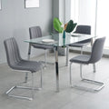 4-Piece Modern Dining Chair Set with Metal Legs