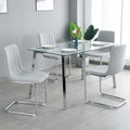 4-Piece Modern Dining Chair Set with Metal Legs