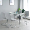 4-Piece Modern Dining Chair Set with Metal Legs