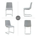 4-Piece Modern Dining Chair Set with Metal Legs