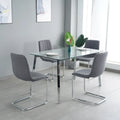4-Piece Modern Dining Chair Set with Metal Legs