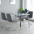 4-Piece Modern Dining Chair Set with Metal Legs