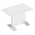 Clihome Glossy Wood Expandable Dining Table for 6 Guests