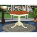 East West Furniture Antique Round Dining Table - 36x36 Inch Kitchen Table with Pedestal Base (Multiple Finish Options)