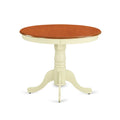 East West Furniture Antique Round Dining Table - 36x36 Inch Kitchen Table with Pedestal Base (Multiple Finish Options)