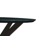Ravenna 47" Modern Round Wood Dining Table with X-Cross Metal Base for Kitchen and Dining Room