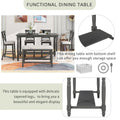 Nestfair 6-Piece Counter Height Dining Set with Chairs and Bench