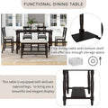 Nestfair 6-Piece Counter Height Dining Set with Chairs and Bench