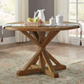 iNSPIRE Q Artisan Benchwright X-Base 48-Inch Round Dining Set