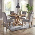 iNSPIRE Q Artisan Benchwright X-Base 48-Inch Round Dining Set