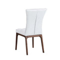 Set of 2 Contemporary Tufted Side Chairs with Sturdy Solid Wood Frame