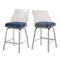 iNSPIRE Q Bold Lennox Velvet Counter Height Stools - Set of 2