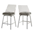 iNSPIRE Q Bold Lennox Velvet Counter Height Stools - Set of 2