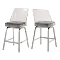 iNSPIRE Q Bold Lennox Velvet Counter Height Stools - Set of 2