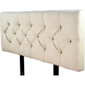 MJL Furniture Sachi Khaki Diamond-Tufted Upholstered Headboard