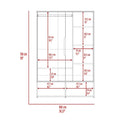 FM Furniture Rose Double Wardrobe with Hanging Rod