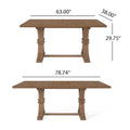 Christopher Knight Home 7-Piece Dining Set with Hudson Fabric and Wood