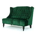Christopher Knight Home Leora Contemporary Glam Tufted Velvet Wingback Loveseat
