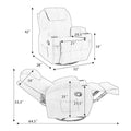 Homall Swivel Fabric Massage Recliner Chair for Living Room