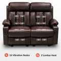 MCombo Faux Leather Electric Reclining Sofa with Heat and Massage - Models 6095/6075/6077