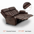 MCombo Faux Leather Electric Reclining Sofa with Heat and Massage - Models 6095/6075/6077