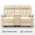 MCombo Faux Leather Electric Reclining Sofa with Heat and Massage - Models 6095/6075/6077