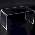 HomCom 32-Inch Long Clear Acrylic Waterfall Coffee Table - 20mm Thick Rectangle Design