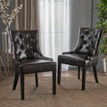 Set of 2 Cheney Tufted Dining Chairs by Christopher Knight Home