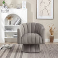 SEYNAR Contemporary Glam Velvet Round Swivel Accent Barrel Chair for Living Room