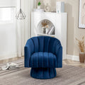 SEYNAR Contemporary Glam Velvet Round Swivel Accent Barrel Chair for Living Room