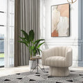 SEYNAR Contemporary Glam Velvet Round Swivel Accent Barrel Chair for Living Room