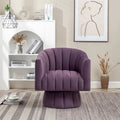 SEYNAR Contemporary Glam Velvet Round Swivel Accent Barrel Chair for Living Room