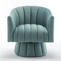 SEYNAR Contemporary Glam Velvet Round Swivel Accent Barrel Chair for Living Room
