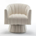 SEYNAR Contemporary Glam Velvet Round Swivel Accent Barrel Chair for Living Room