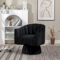 SEYNAR Contemporary Glam Velvet Round Swivel Accent Barrel Chair for Living Room