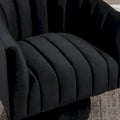 SEYNAR Contemporary Glam Velvet Round Swivel Accent Barrel Chair for Living Room