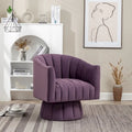 SEYNAR Contemporary Glam Velvet Round Swivel Accent Barrel Chair for Living Room